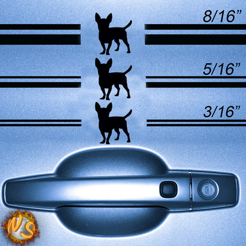 Chihuahua Silhouette Pinstripe Kit