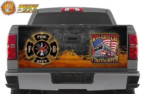 Firefighter Logo Tailgate Wrap